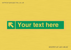 Custom Arrow Top Left Sign